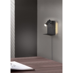 ELEMENT CZARNY KINKIET LED USB 222570232 Trio Lighting